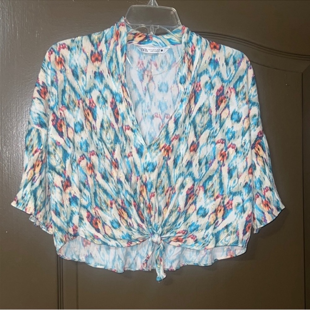 Zara printed crop top